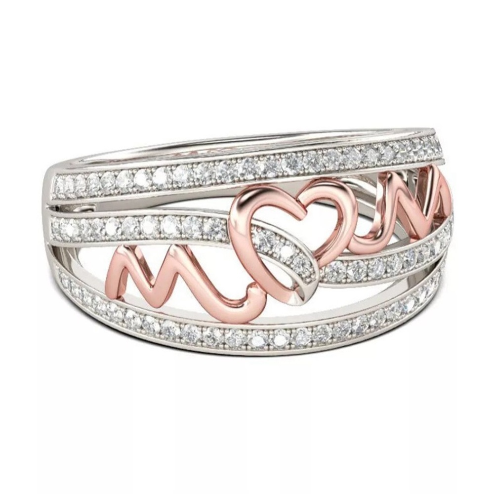 Mom's Heartbeat Sterling Silver Band